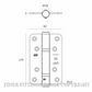 JNF IN.05.040 SPRING HINGE SATIN STAINLESS