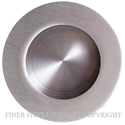 SYLVAN FP2 ROUND FLUSH PULL 65MM BRUSHED STAINLESS STEEL