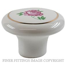 SYLVAN TC2 WHITE CERAMIC KNOB WITH FLOWER MOTIF