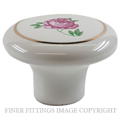 SYLVAN TC2 WHITE CERAMIC KNOB WITH FLOWER MOTIF