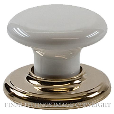 SYLVAN TC7 WHITE CERAMIC KNOB GOLD BASE