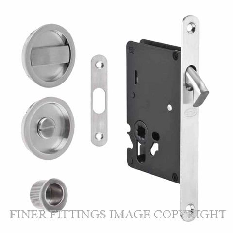 JNF IN20937NS MORTISE LOCK KITSET FOR SLIDING DOORS ROUND SN