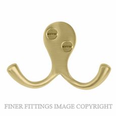 WINDSOR 5236 MSB DOUBLE ROBE HOOK MATT SATIN BRASS