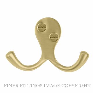 WINDSOR 5236 MSB DOUBLE ROBE HOOK MATT SATIN BRASS