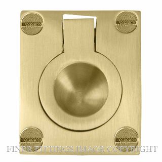 WINDSOR 5154 MSB FLUSH RING 50 X 37MM MATT SATIN BRASS