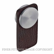 JNF SR.22.004.B CABINET KNOB SKIN BROWN LEATHER