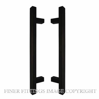 WINDSOR 8192 BLK PULL HANDLE BACK TO BACK 400MM OA MATT BLACK