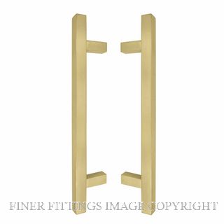 WINDSOR 8192 MSB PULL HANDLE BACK TO BACK 400MM OA MATT SATIN BRASS