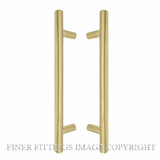 WINDSOR 8190 MSB PULL HANDLE BACK TO BACK 300MM OA MATT SATIN BRASS