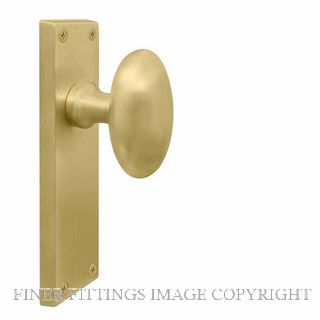 WINDSOR 5179 MSB KNOB OVAL PLATE PASSAGE HANDLE SET MATT SATIN BRASS