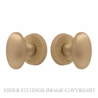 WINDSOR 5071 MSB KNOB LATCH OVAL HANDLES MATT SATIN BRASS