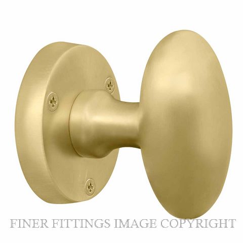 WINDSOR 5071-5072 OVAL KNOB ON ROSE MATT SATIN BRASS