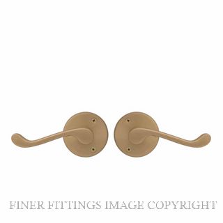 WINDSOR 3009 MSB YORK LEVER HANDLE ROUND ROSE MATT SATIN BRASS