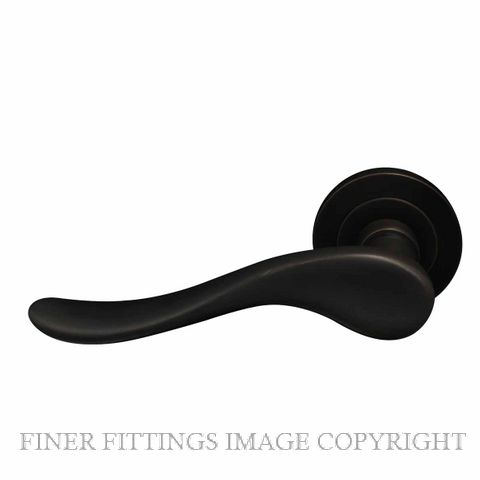 WINDSOR 8167 - 8243 BLK HAVEN LEVER ON ROSE MATT BLACK