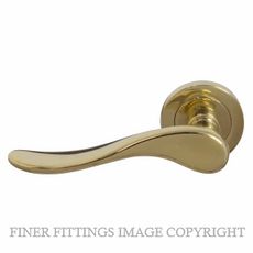 WINDSOR 8167 - 8243 PB HAVEN LEVER ON ROSE POLISHED BRASS-LACQUERED