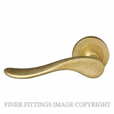 WINDSOR 8167 - 8243 RLB HAVEN LEVER ON ROSE RUMBLED BRASS