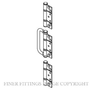 BRIO BW3-35HSS INT HINGE SET O/WARD 85MM SS SATIN STAINLESS