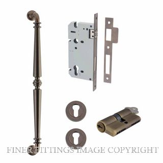 IVER 9381KENTR60KK SARLAT 485MM PULL HANDLE KEY-KEY ENTRANCE LOCK KITSET SIGNATURE BRASS