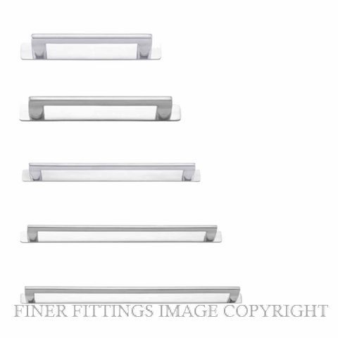 IVER 20885B-20925B CABINET PULL WITH BACKPLATE BRUSHED CHROME