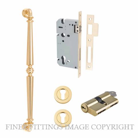 IVER 9380 - 20050 SARLAT PULL HANDLE LOCK KITS POLISHED BRASS