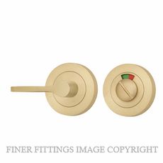 IVER 21715 ROUND ACCESSIBIILITY PRIVACY TURN WITH INDICATOR BRUSHED BRASS