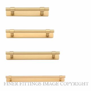 IVER 20996B HELSINKI 141MM CABINET PULL WITH BACKPLATE BRUSHED BRASS