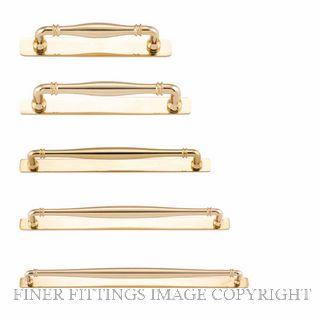 IVER 21060B SARLAT 144MM CABINET PULL WITH BACKPLATE POLISHED BRASS