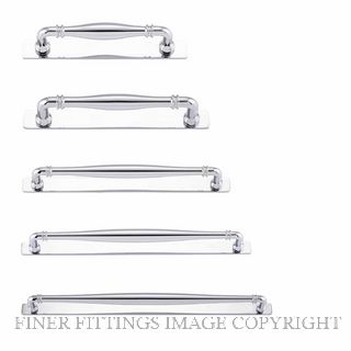 IVER 21064B SARLAT 144MM CABINET PULL WITH BACKPLATE CHROME PLATE