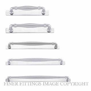IVER 21065B SARLAT 144MM CABINET PULL WITH BACKPLATE BRUSHED CHROME