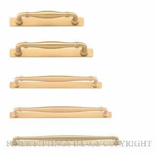 IVER 21066B SARLAT 144MM CABINET PULL WITH BACKPLATE BRUSHED BRASS