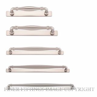 IVER 21069B SARLAT 144MM CABINET PULL WITH BACKPLATE SATIN NICKEL