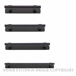 IVER 20993B HELSINKI 141MM CABINET PULL WITH BACKPLATE MATT BLACK