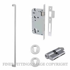 IVER 21305 BALTIMORE PULL HANDLE LOCK KITS BRUSHED CHROME