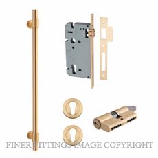 IVER 20707 - 20718 HELSINKI PULL HANDLE LOCK KITSETS BRUSHED BRASS