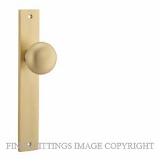 IVER 15322 CAMBRIDGE KNOB ON RECTANGULAR PLATE BRUSHED BRASS