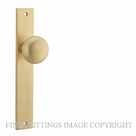 IVER 15322 CAMBRIDGE KNOB ON RECTANGULAR PLATE BRUSHED BRASS