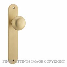 IVER 15334 CAMBRIDGE KNOB ON OVAL PLATE BRUSHED BRASS