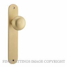 IVER 15334 CAMBRIDGE KNOB ON OVAL PLATE BRUSHED BRASS