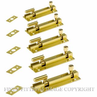 JAECO NB25-50PB 50MMX25MM NECKED BOLTS POLISHED BRASS