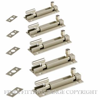 JAECO NB25-50STN 50MMX25MM NECKED BOLTS SATIN NICKEL