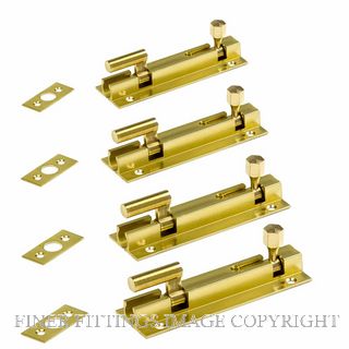 JAECO NB32-75PB 75MMX32MM NECKED BOLTS POLISHED BRASS