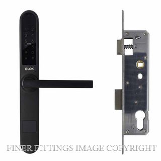 E LOK 705 30 BLK SMART LOCKSET -30MM BACKSET MATT BLACK