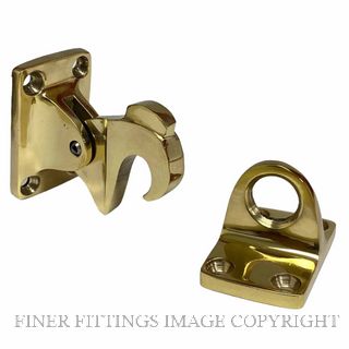 DRAKE & WRIGLEY 1574PB WALL MOUNT LATCHBACK POLISHED BRASS