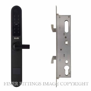 E LOK 715 35S BLK SMART SNIB LEVER SLIDING DOOR LOCKSET 35MM MATT BLACK