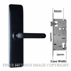 E LOK 805 60 BLK SMART LEVER LOCKSET 60MM BACKSET MATT BLACK