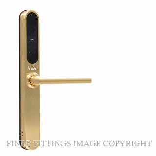 E LOK 905 0 SB 9 SERIES SMART LEVER SET SATIN BRASS