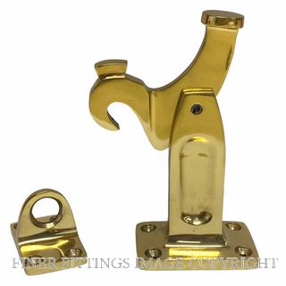 DRAKE & WRIGLEY 1577PB FLOOR MOUNT LATCHBACK POLISHED BRASS