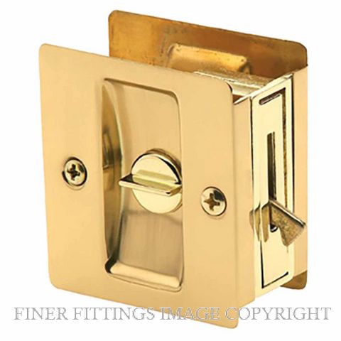 GAINSBOROUGH 393PBC CAVITY DOOR LOCK PRIVACY POLISHED BRASS