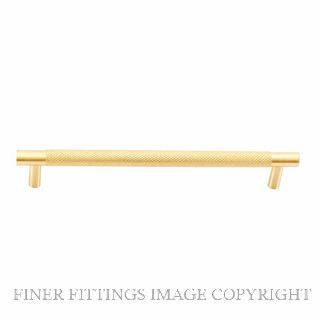 ZANDA 10692.SB ZURICH KNURLED CABINET HANDLE 160MM CRS SATIN BRASS