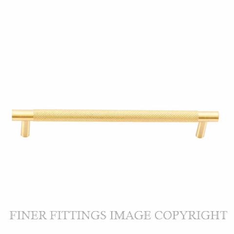 ZANDA 10692.SB ZURICH KNURLED CABINET HANDLE 160MM CRS SATIN BRASS